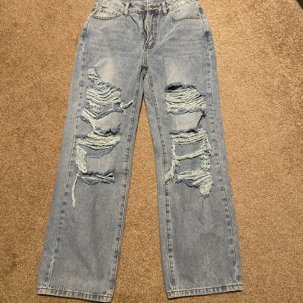 SHEIN Light Blue Denim Jeans